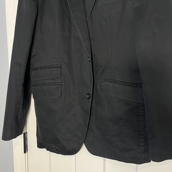 KROON Mens Black Cotton Blend Blazer Jacket Woven Lined Size 42L - Picture 3 of 16